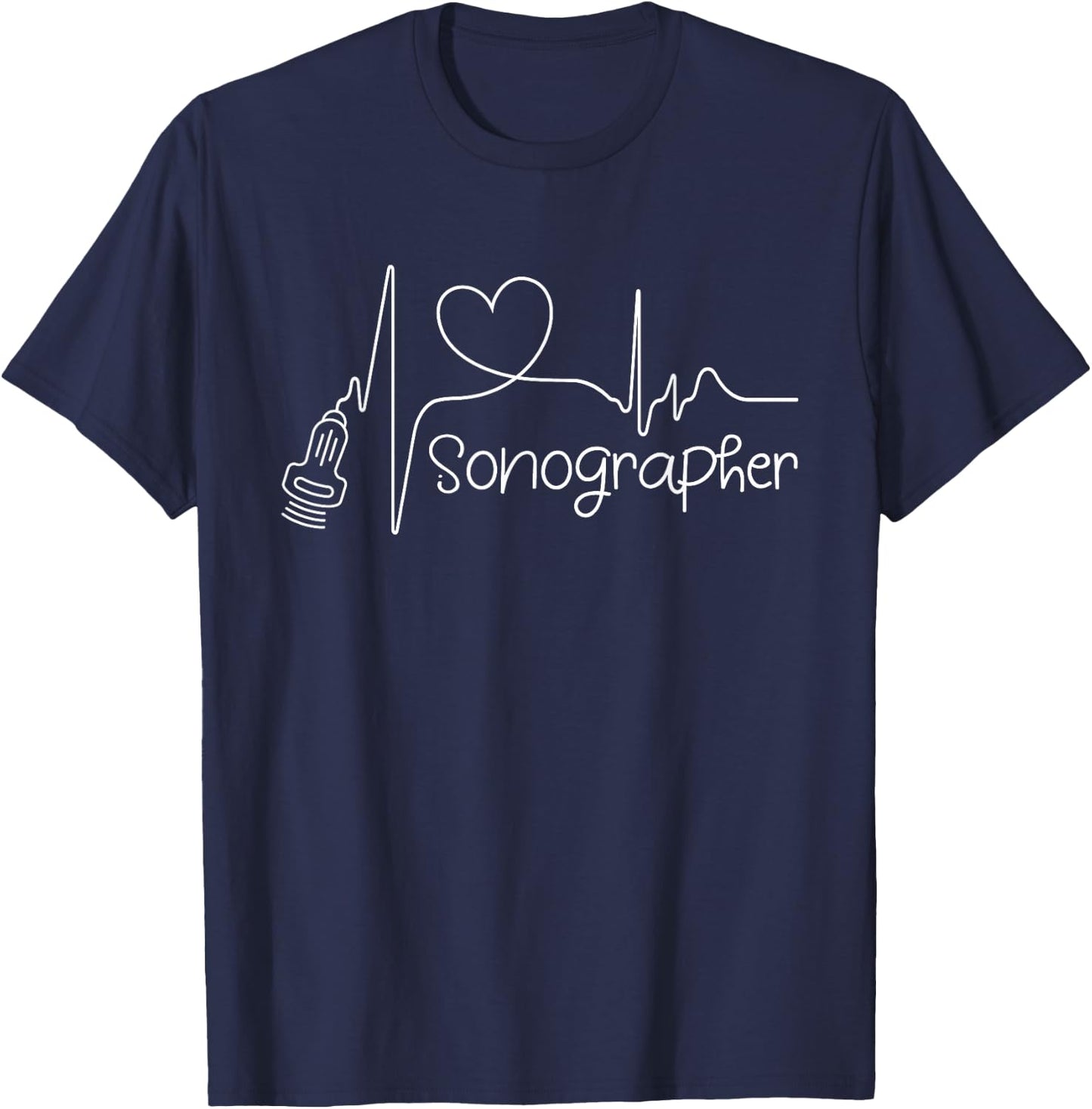 Cardiac Sonographer - Medical Sonography Ultrasound RDCS T-Shirt - T-Shirt | Navy