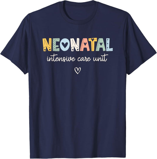 Neonatal Intensive Care Unit Nurse NICU Nurse Tiny Humans T-Shirt - T-Shirt | Navy