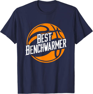 Funny saying: Best Benchwarmer Bench Press Basketball T-Shirt - T-Shirt | Navy