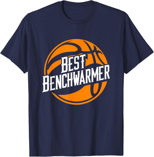 Funny saying: Best Benchwarmer Bench Press Basketball T-Shirt - T-Shirt | Navy