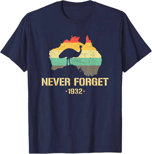 Emu War 1932 Funny Australia History T-Shirt - T-Shirt | Navy