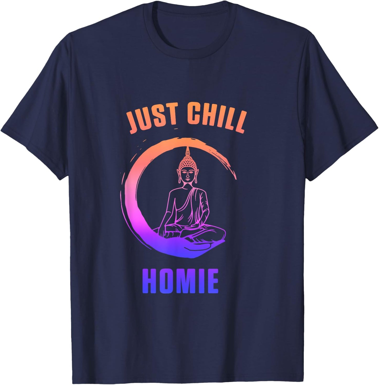 Relax Buddy Buddha Meditation Zen Yoga Gift T-Shirt - T-Shirt | Navy