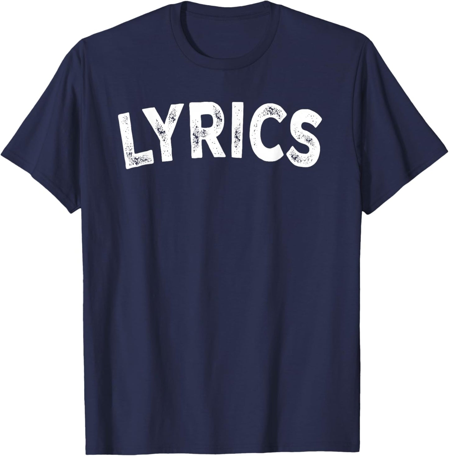 Lyrics T-Shirt - T-Shirt | Navy