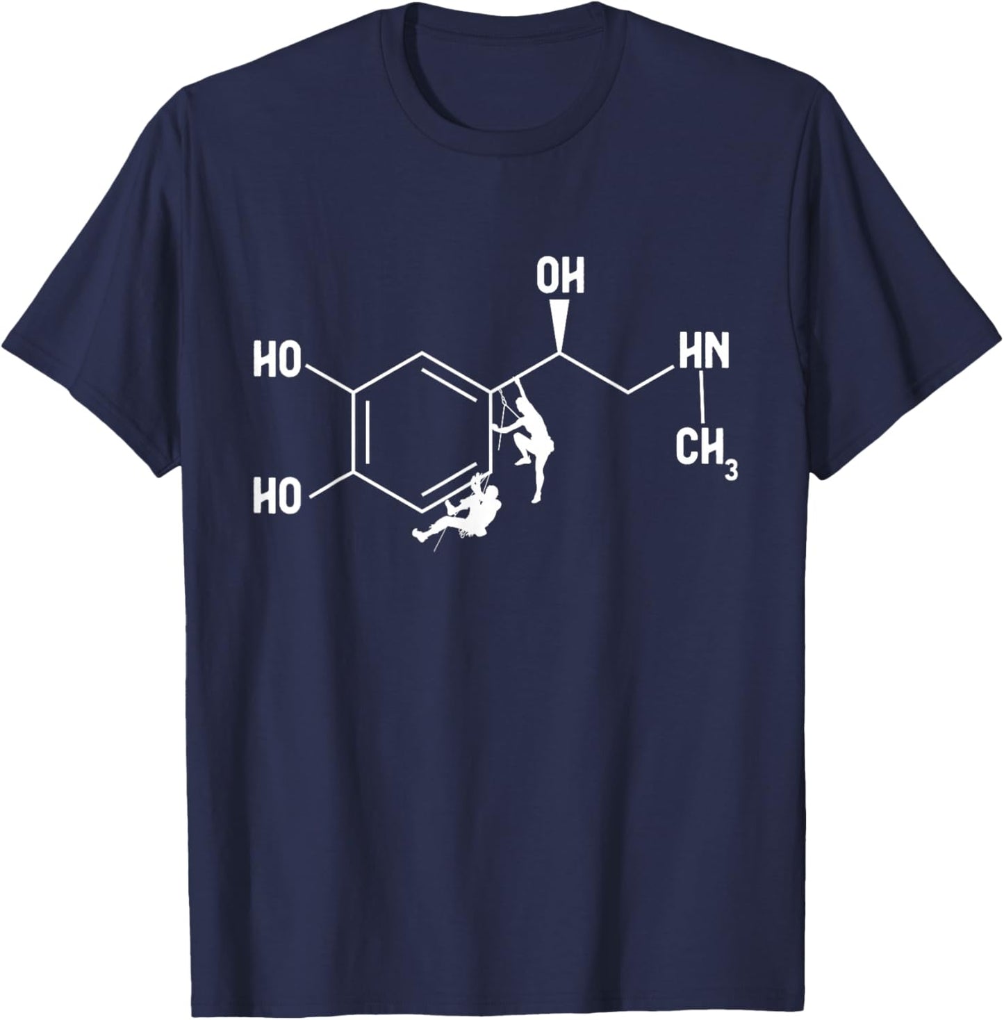 Rock Climbing Adrenalin Formula Mountain Climber T-Shirt - T-Shirt | Navy
