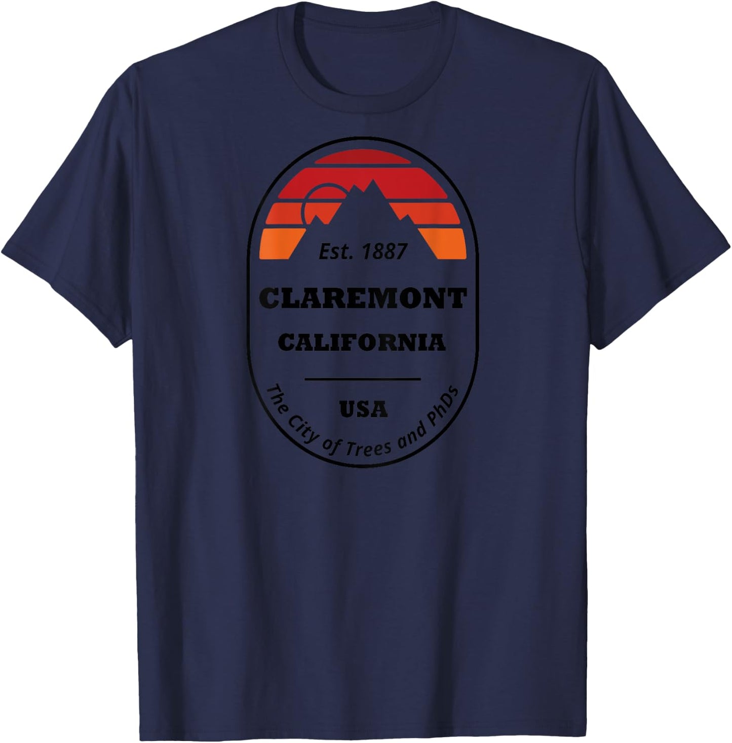 Claremont California Trees And PhDs Adventure Shirt T-Shirt - T-Shirt | Navy