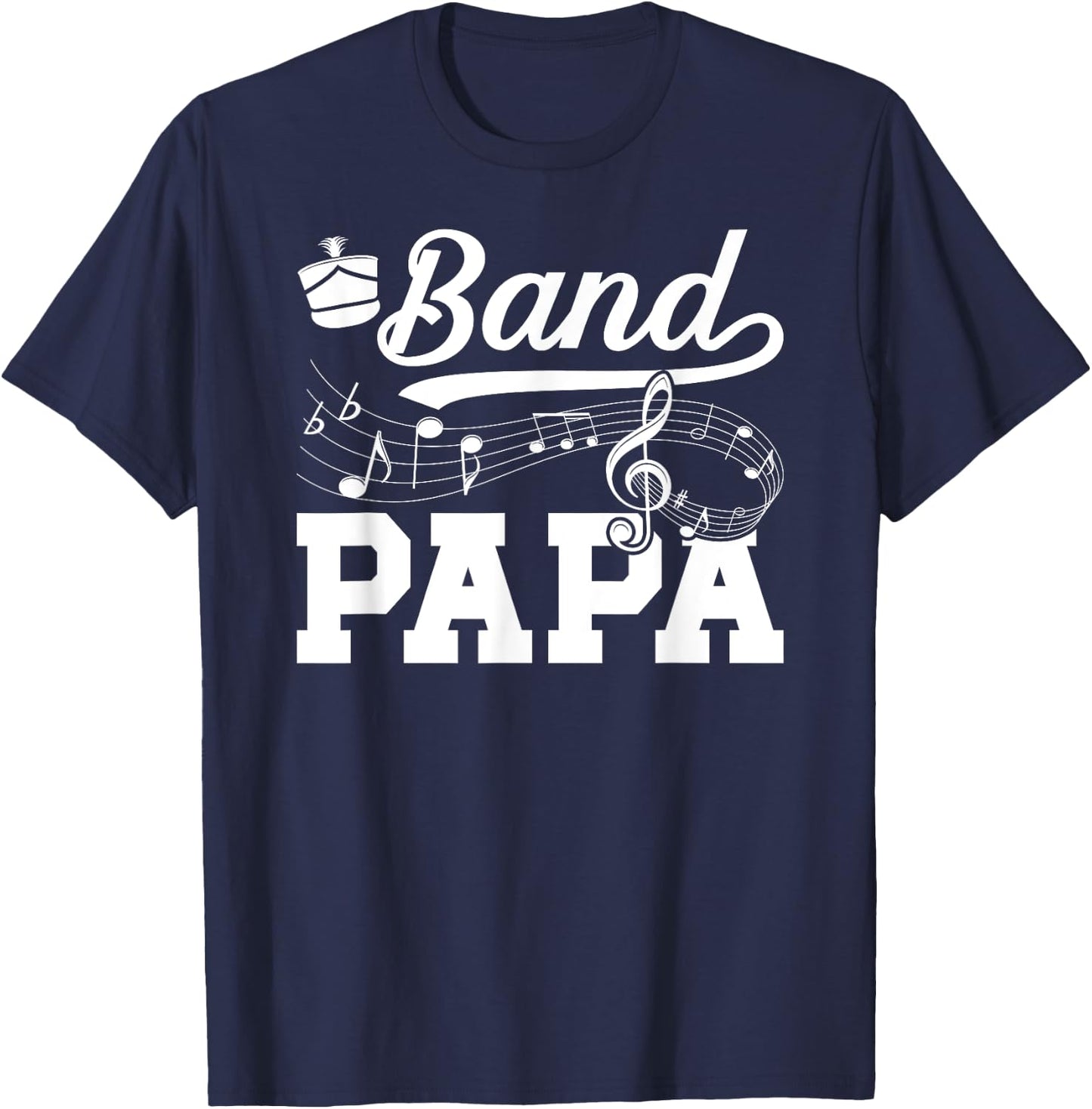 Band Papa Proud Marching Band Papa Grandpa T-Shirt - T-Shirt | Navy