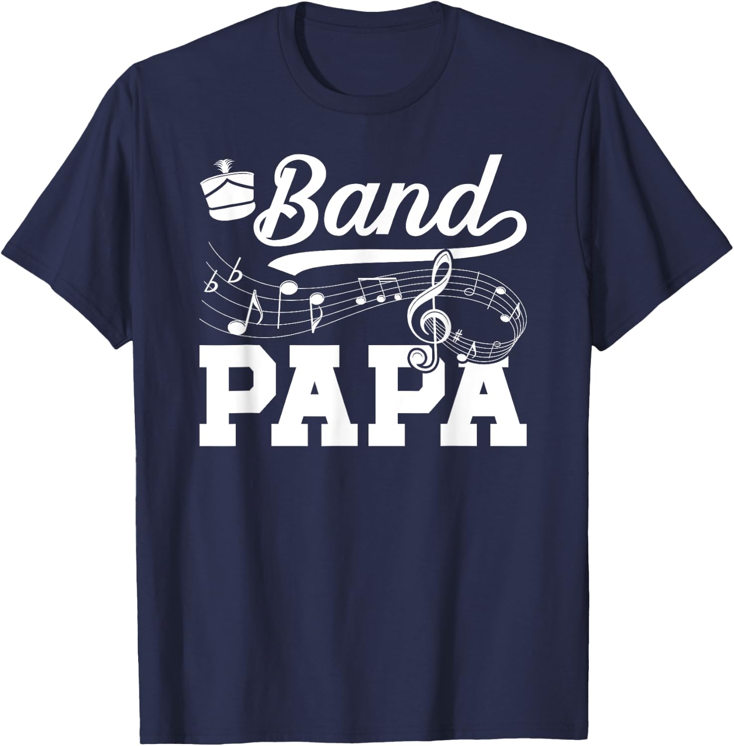 Band Papa Proud Marching Band Papa Grandpa T-Shirt - T-Shirt | Navy