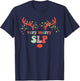 Very Merry SLP Reindeer Christmas Speech Therapist Xmas T-Shirt - T-Shirt | Navy