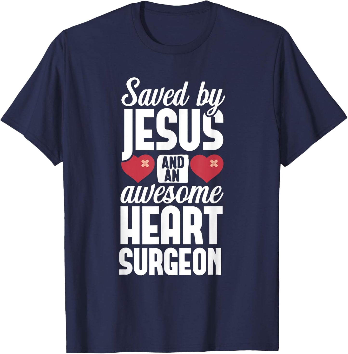 Open Heart Surgery Survivor Jesus Bypass Recovery T-Shirt - T-Shirt | Navy