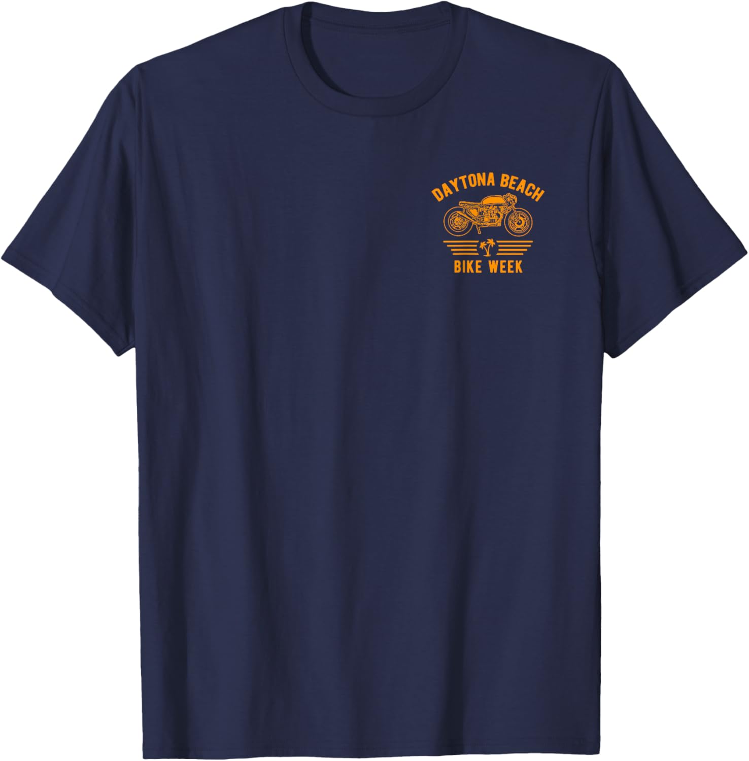 Daytona Beach Bike Week Retro Motorcycle Design T-Shirt - T-Shirt | Navy