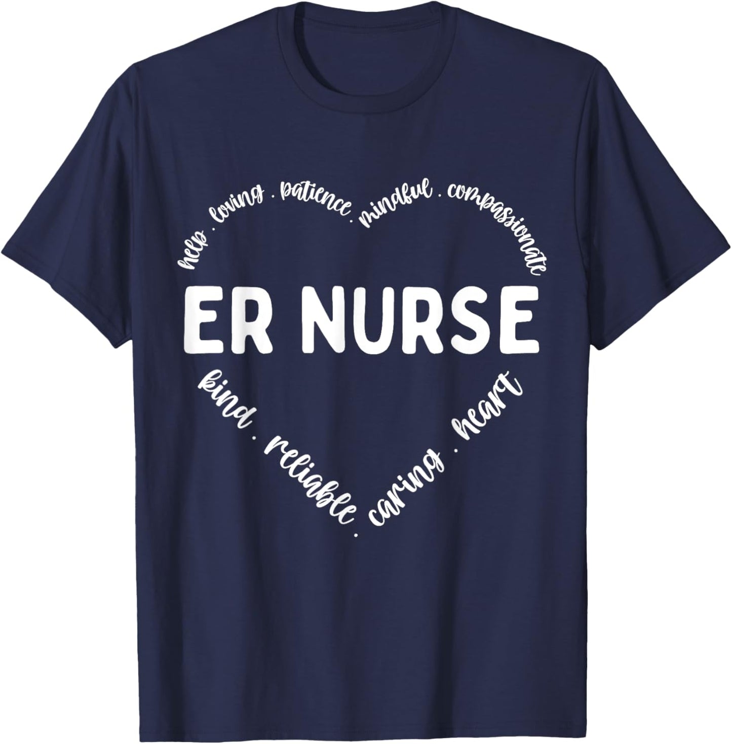 Emergency Room Nurse Essentials ER Tch ER Nurse Badge T-Shirt - T-Shirt | Navy