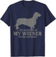 Wiener Dog Funny Weiner Doxie Dachshund Mom Dad Gift T-Shirt - T-Shirt | Navy