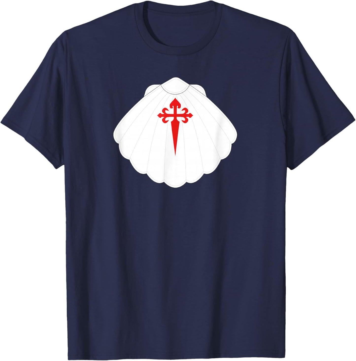 Camino de Santiago Pilgrims Way of Saint James Shell Symbol Gift T-Shirt - T-Shirt | Navy