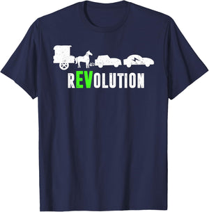 Electric Vehicle rEVolution EV Driver T-Shirt - T-Shirt | Navy