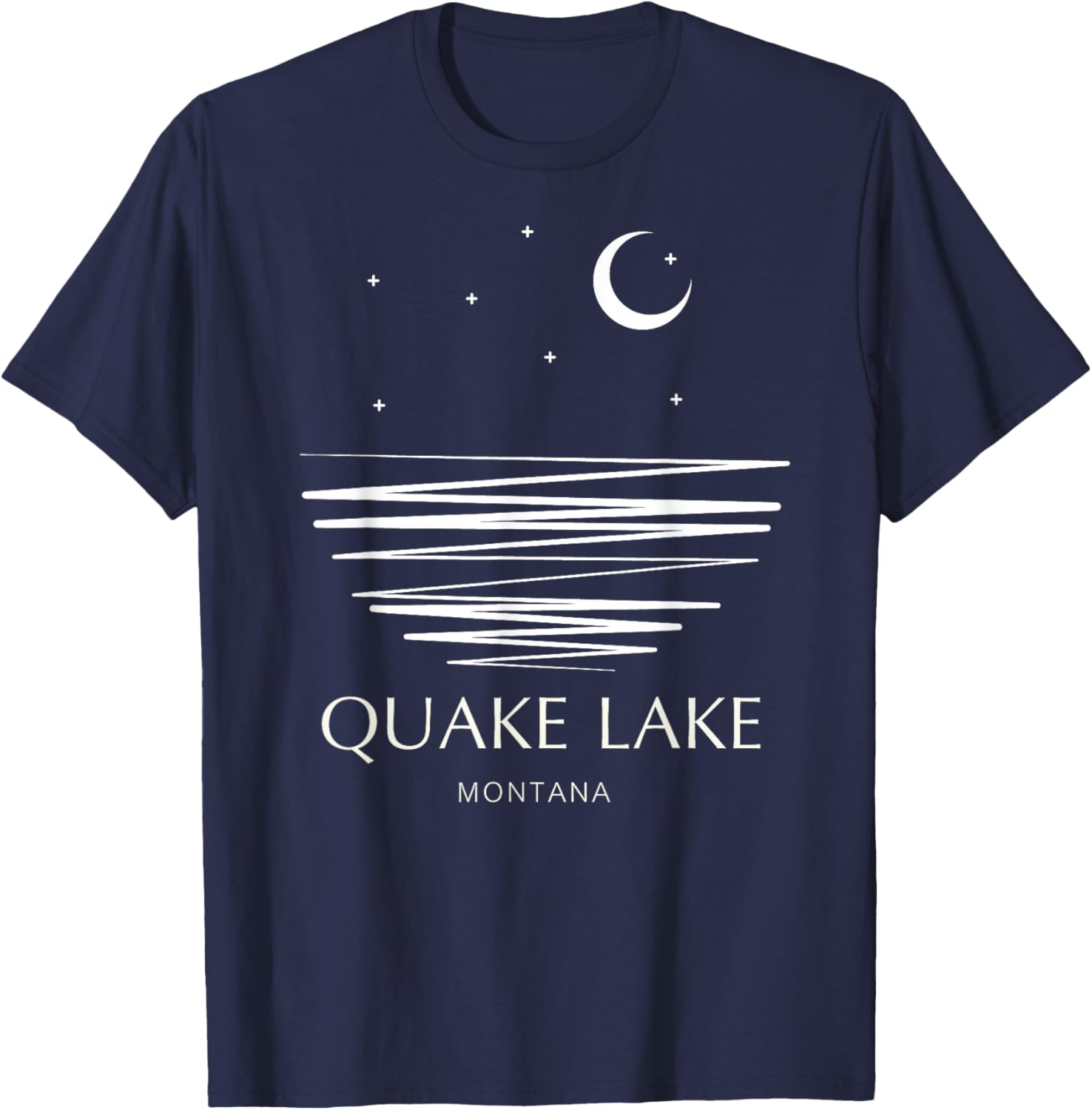 Quake Lake Montana T-Shirt - T-Shirt | Navy