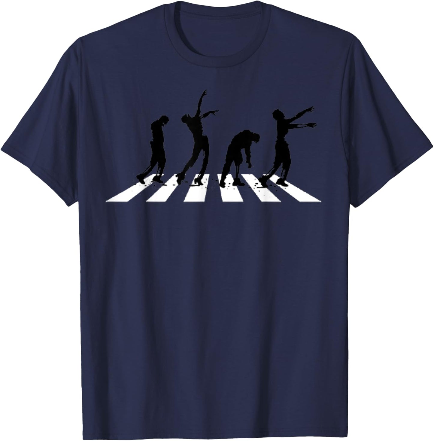 Abbey Road Walking Zombie Halloween T-Shirt - T-Shirt | Navy
