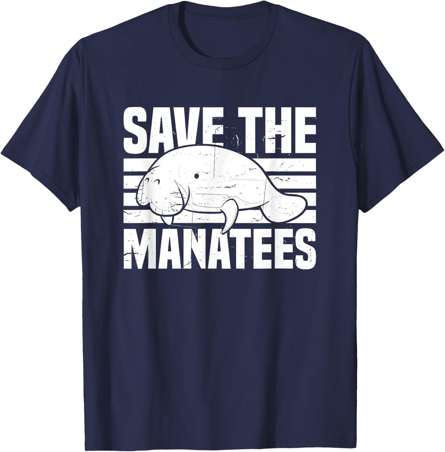 Save The Manatees T-Shirt - T-Shirt | Navy