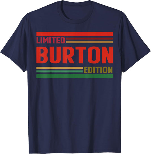 BURTON Limited Edition Shirt BURTON Name Personalized T-Shirt - T-Shirt | Navy