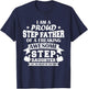 Step Father Chrisrmas Fathers Day from Step Daughter Stepdad T-Shirt - T-Shirt | Navy