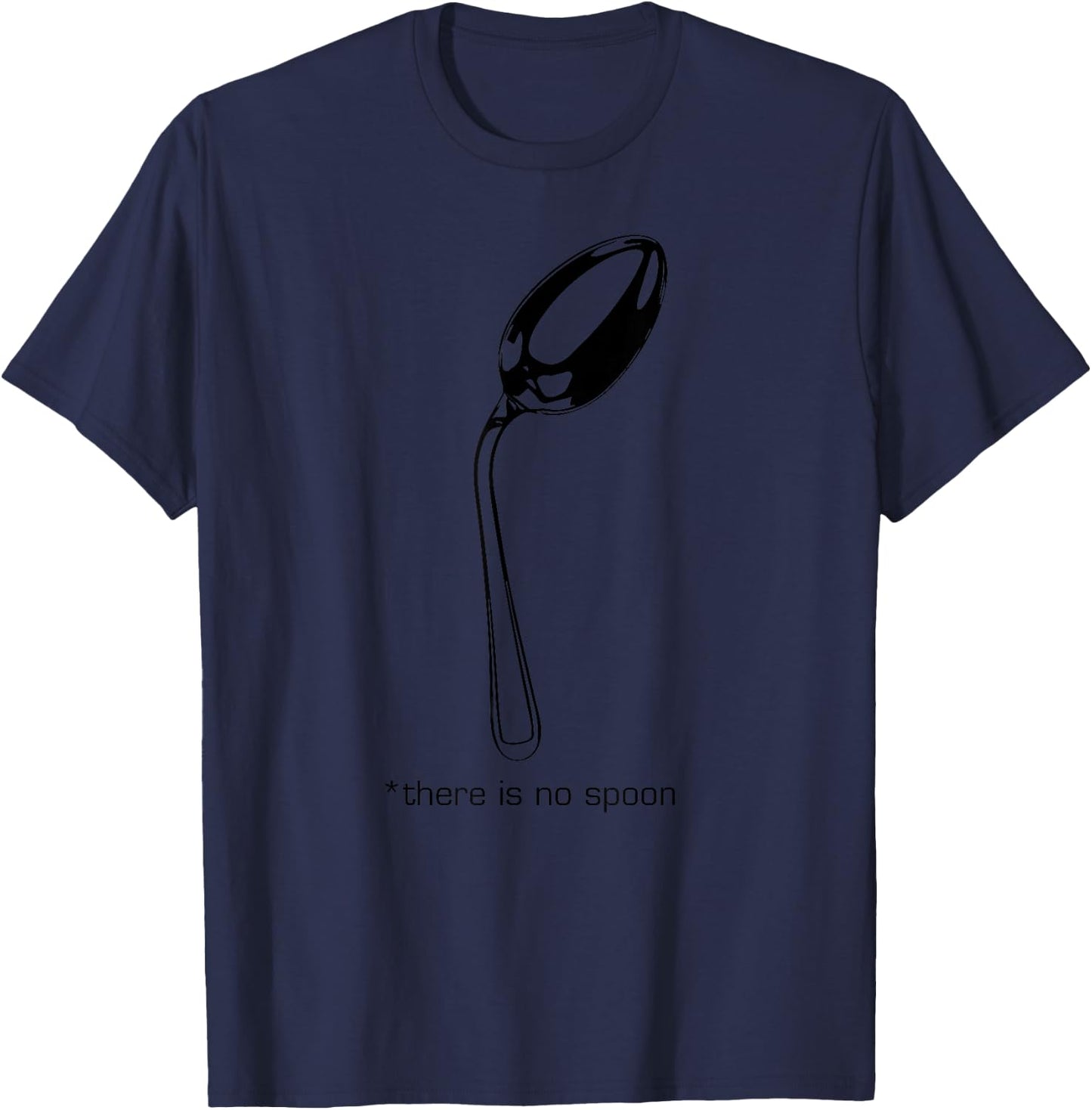 There's No Spoon Matrix Inspired T-Shirt - T-Shirt | Navy