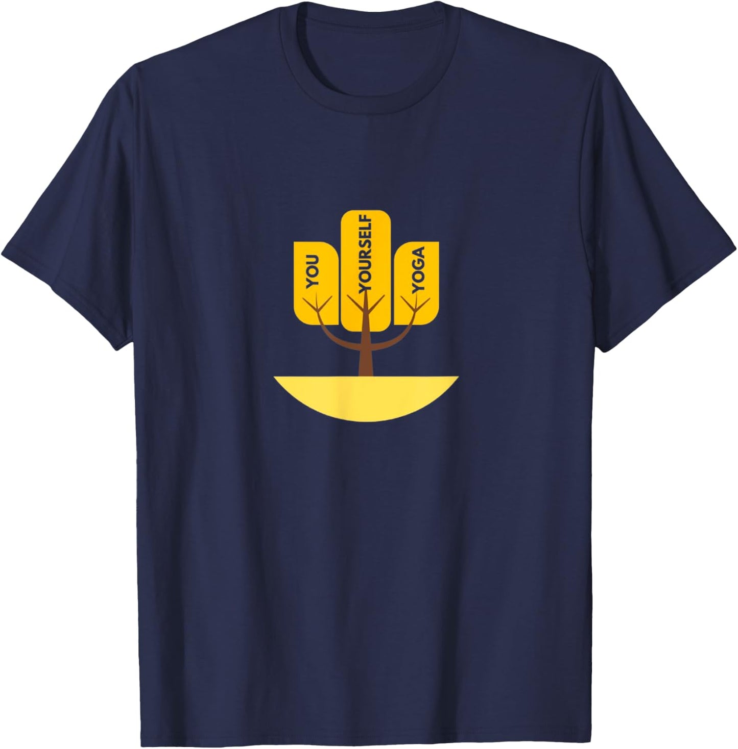 You, Yourself, and Yoga Studio Logo T-Shirt - T-Shirt | Navy