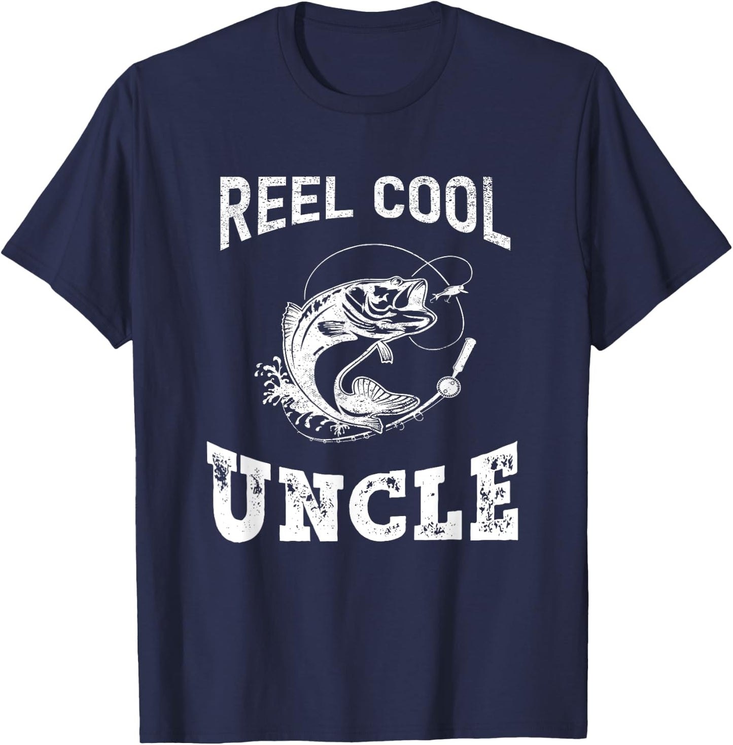 reel cool Uncle fisherman father's day Fishing gifts men T-Shirt - T-Shirt | Navy