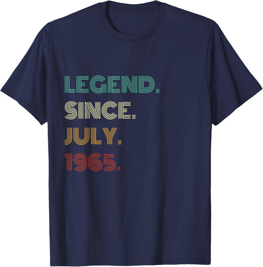 60 Years Old Legend Since July 1965 60th Birthday T-Shirt - T-Shirt | Navy