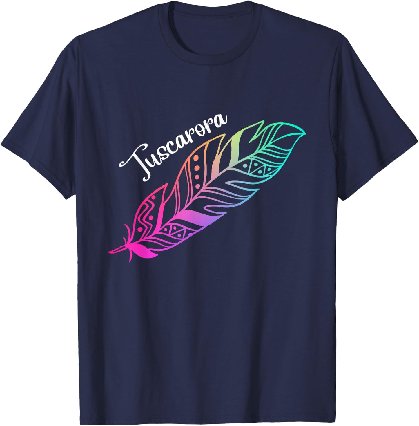 Indigenous Feather Native American Tuscarora Tribe T-Shirt - T-Shirt | Navy