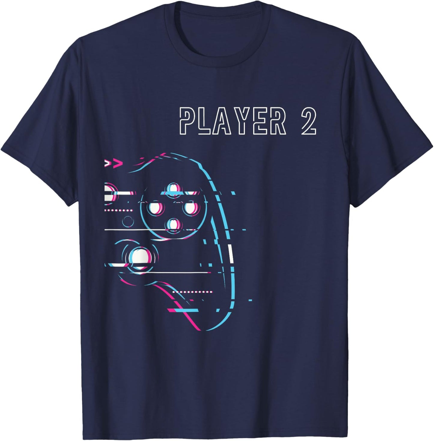 Gamer Couple - Player 1 Player 2 - Gamer Team T-Shirt - T-Shirt | Navy