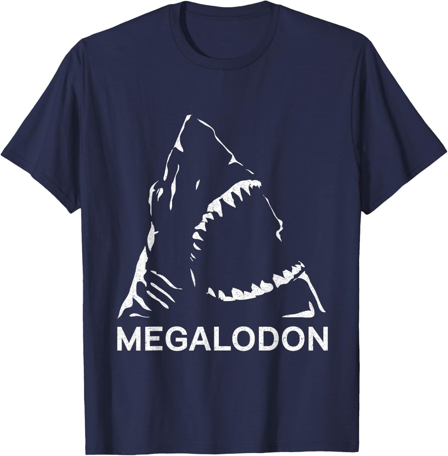 Megalodon Giant Shark Fossil Prehistoric Paleontologist T-Shirt - T-Shirt | Navy