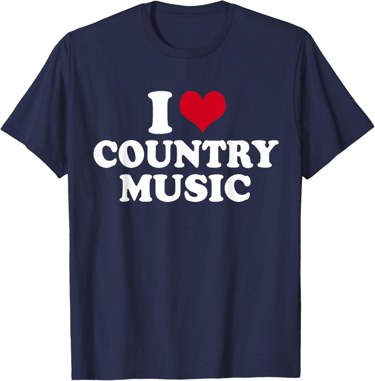I Love Country Music T-Shirt - T-Shirt | Navy