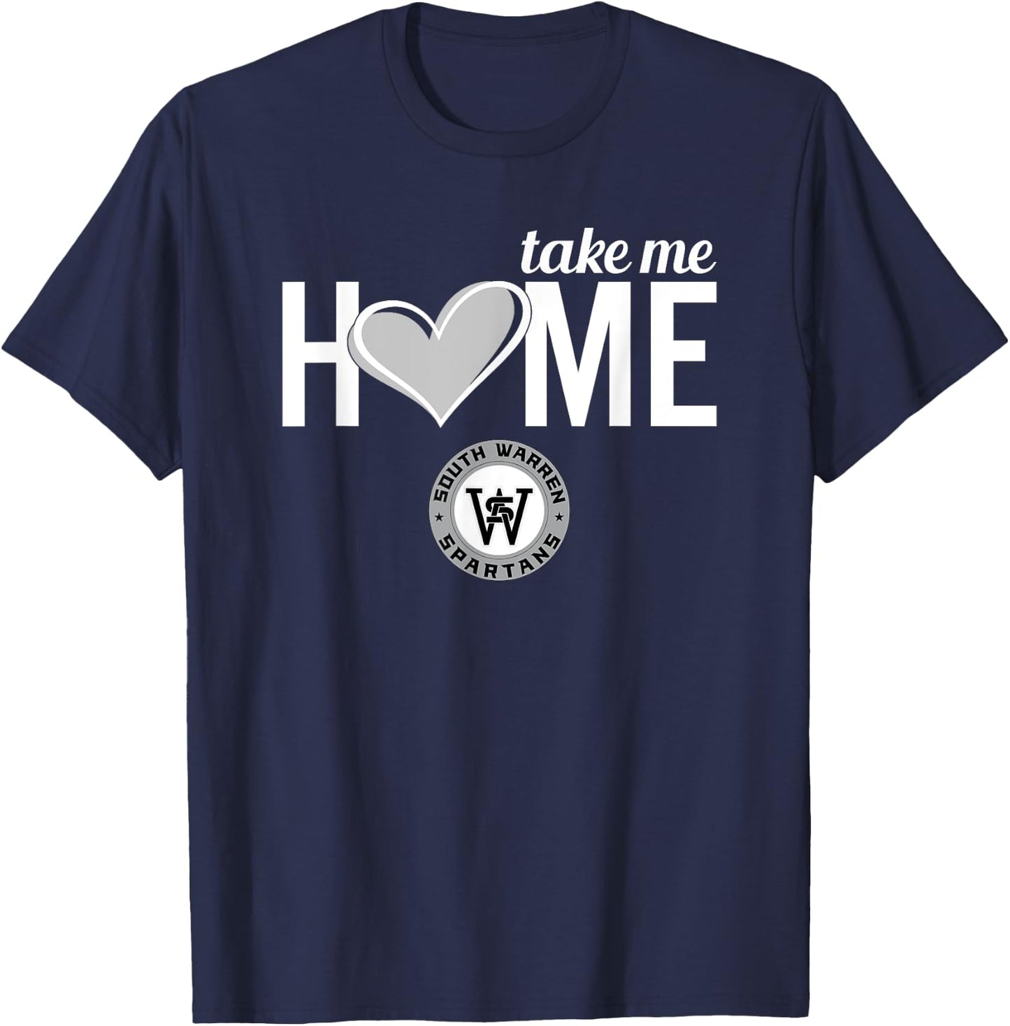 South Warren Spartans Logo Take Me Home HS T-Shirt - T-Shirt | Navy