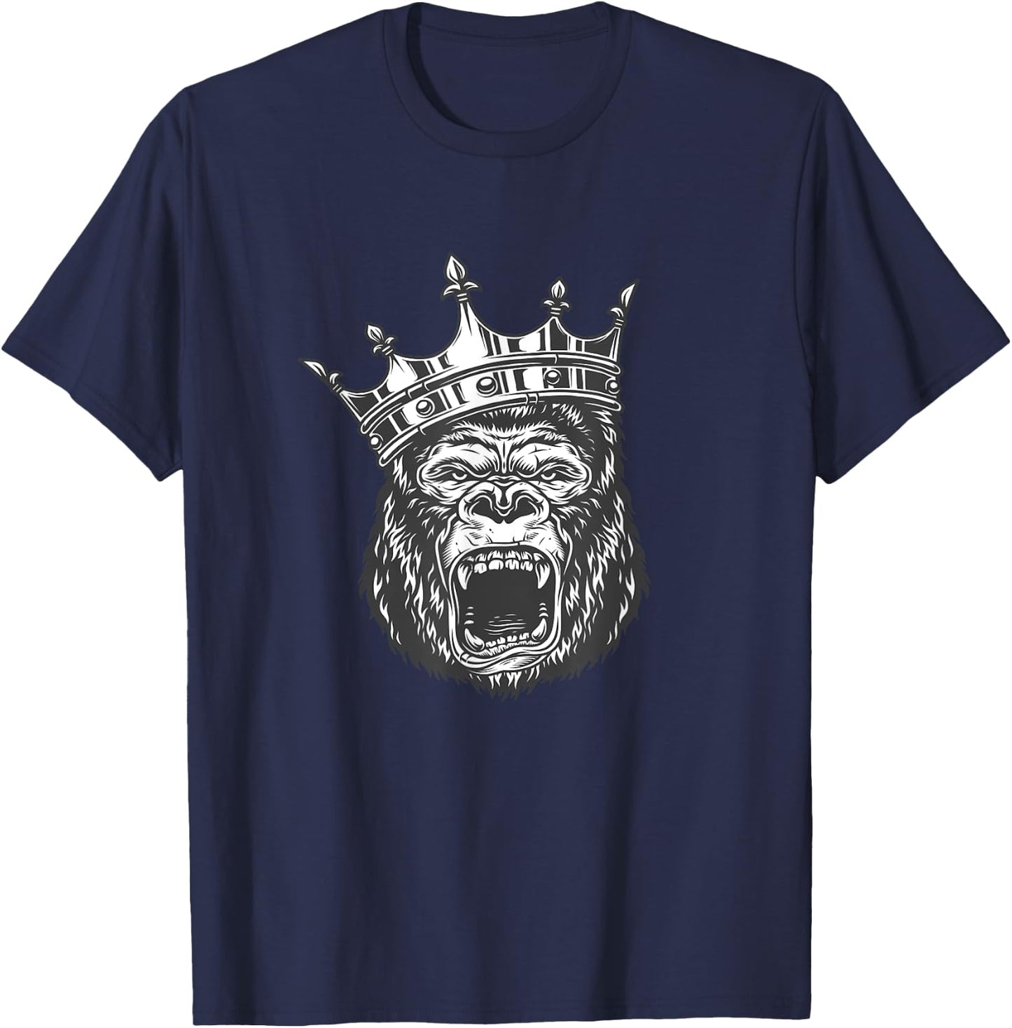 Gorilla Head - Gorilla male - Monkey Ringleader - Primate T-Shirt - T-Shirt | Navy