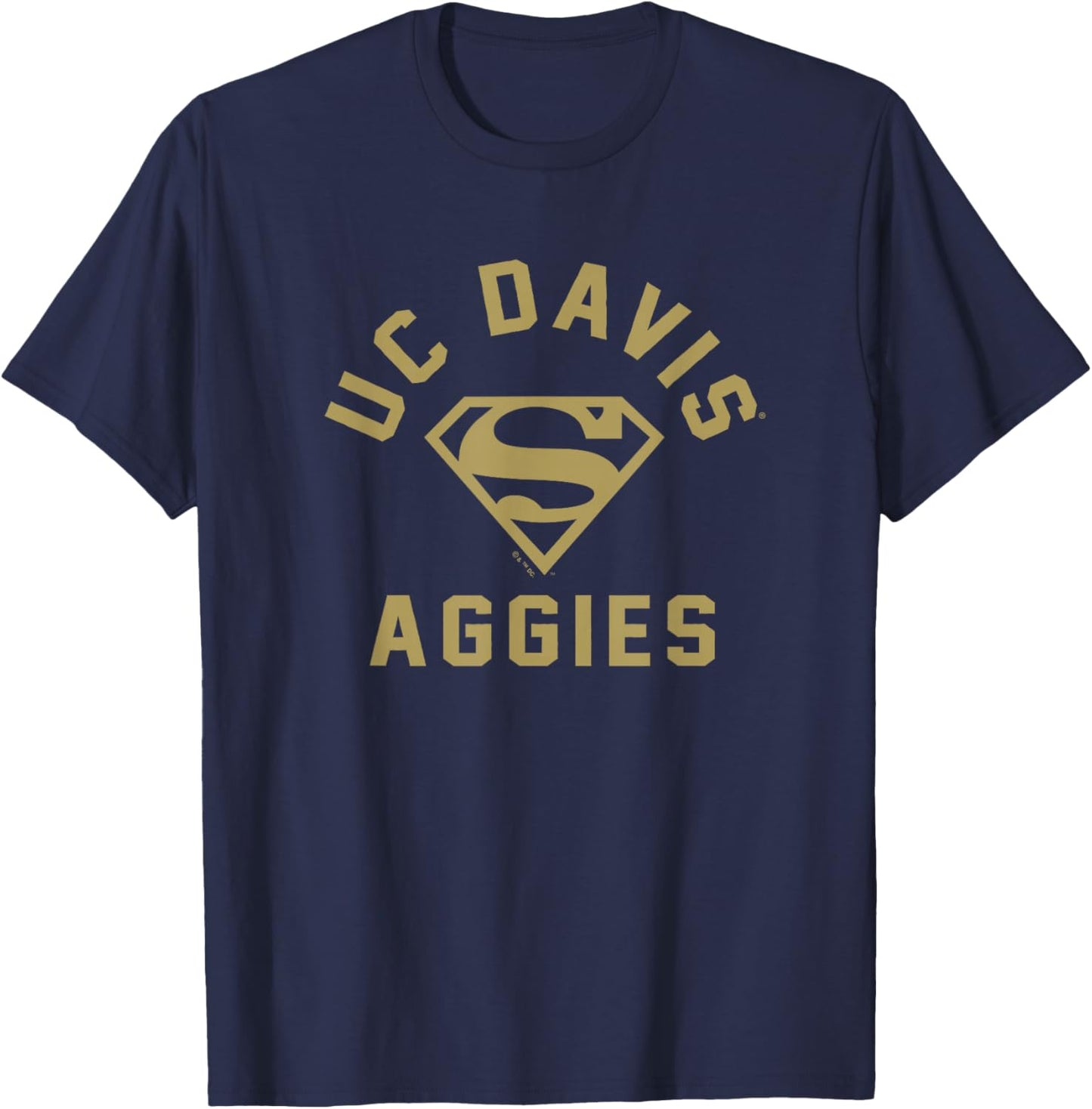 University of California Davis x Superman Logo Aggies T-Shirt - T-Shirt | Navy