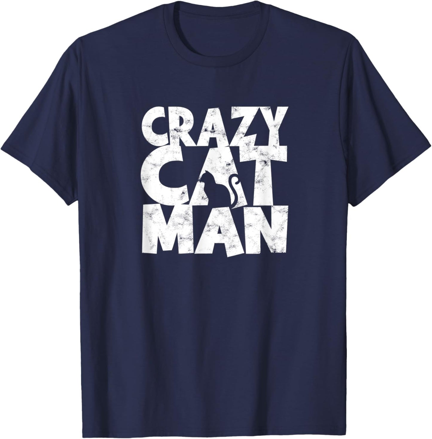Crazy cat man - Cat T-Shirt - T-Shirt | Navy