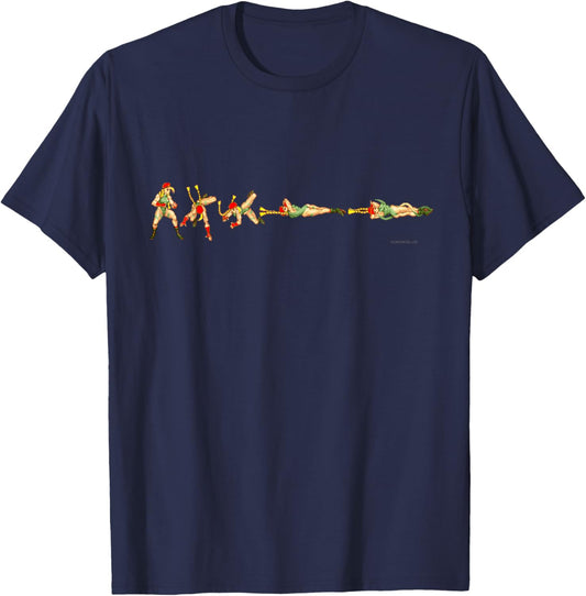 Super Street Fighter II X Cammy (Spiral Arrow) T-Shirt - T-Shirt | Navy