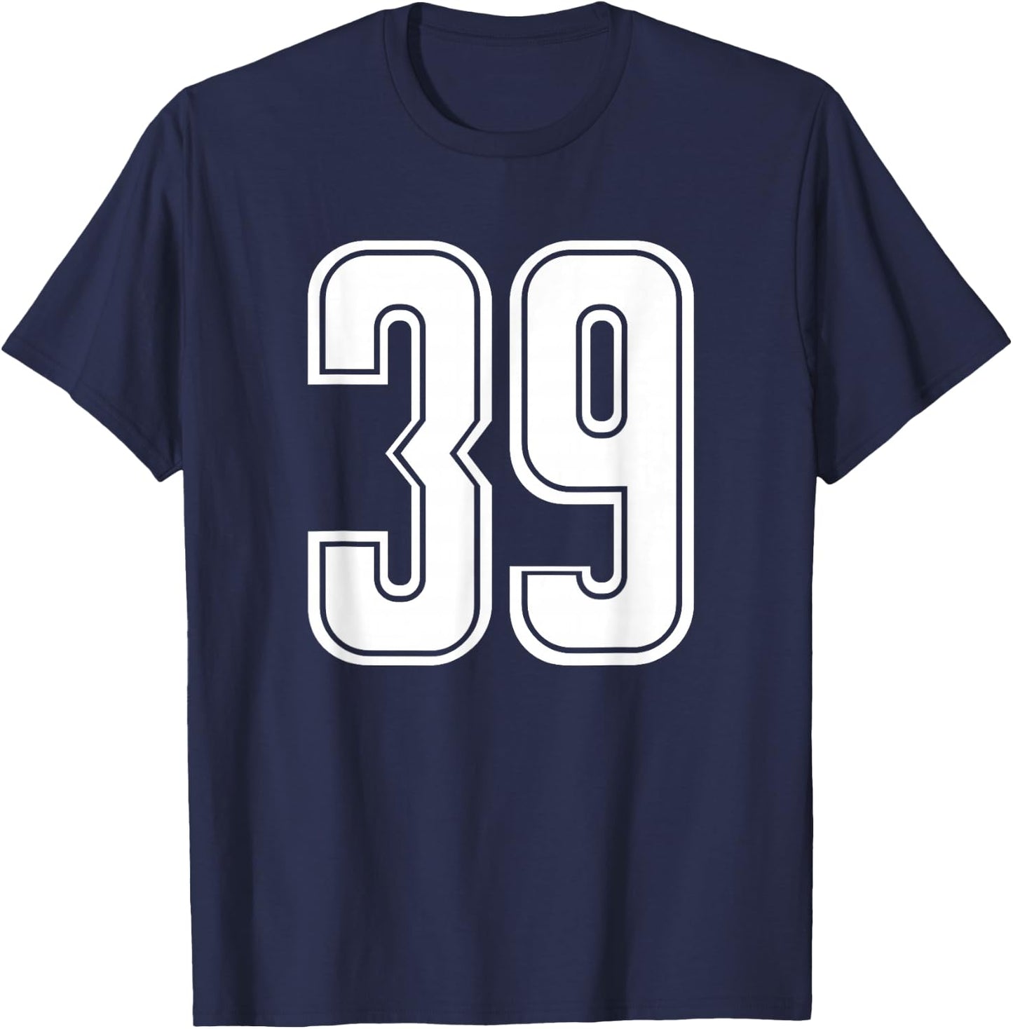 Sport Team Number #39 T-Shirt - T-Shirt | Navy