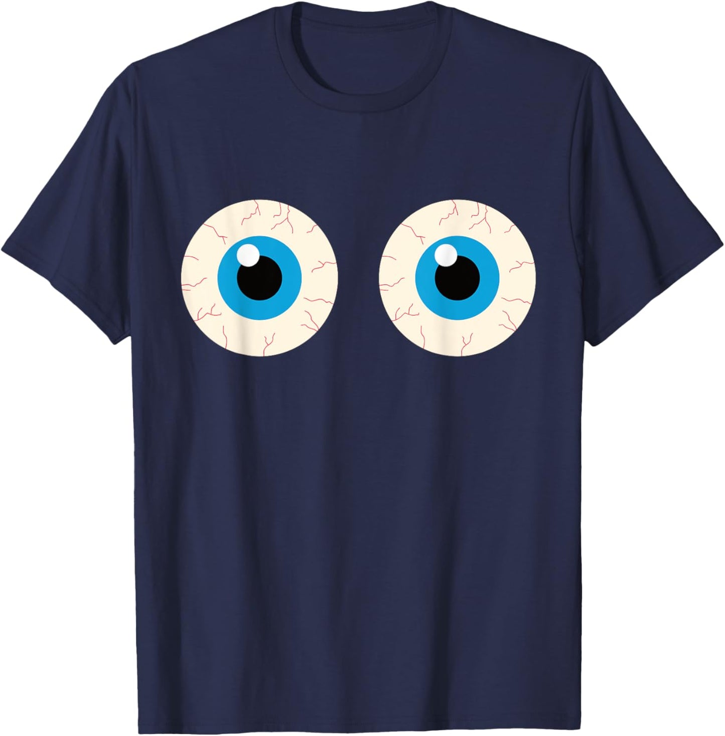 Boob Eyes Funny Halloween Boobie Adult Humor Simple Costume T-Shirt - T-Shirt | Navy