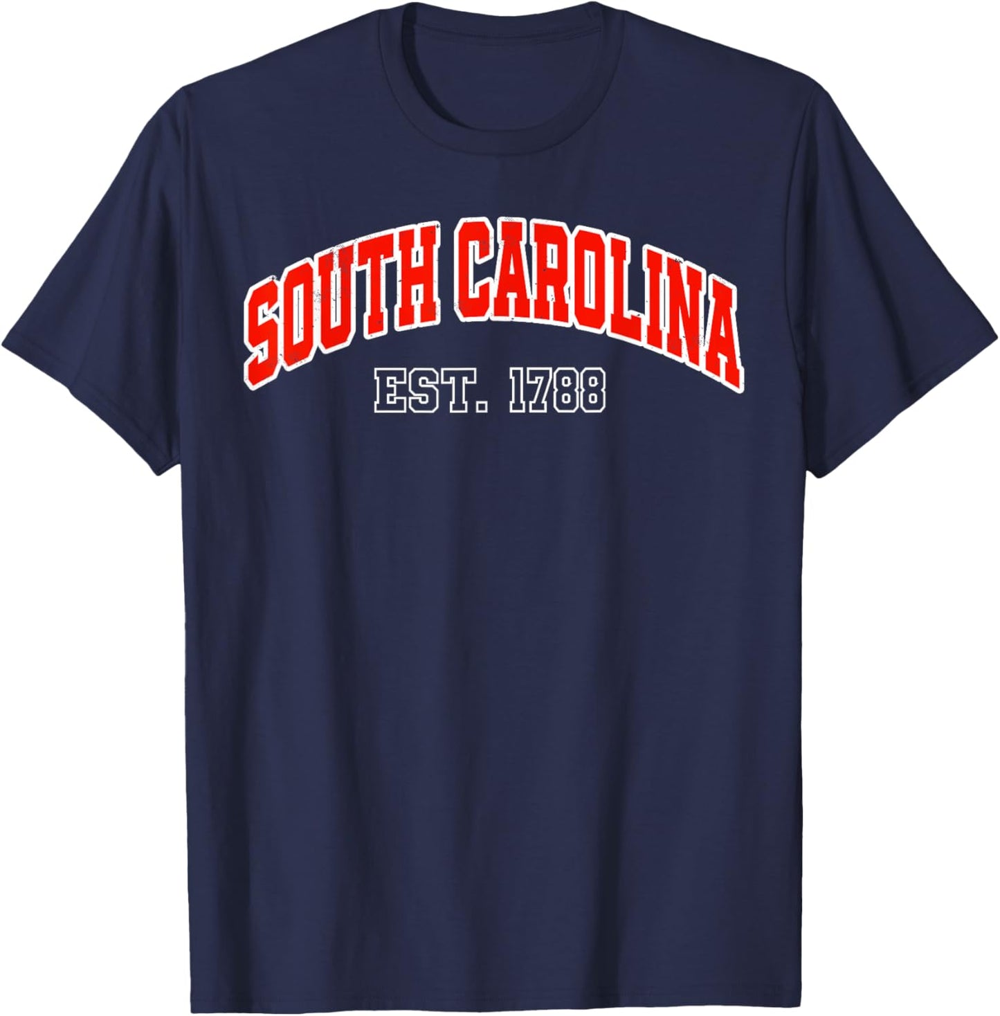 Retro South Carolina State Souvenir SC Vintage Sport Varsity T-Shirt - T-Shirt | Navy