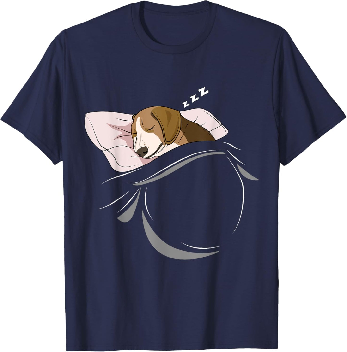 Funny Beagle Merch , Men & Kids Beagle Sleeping Dog Pajamas Nap PJs Outfit Gift -Adults Black Short Sleeve Small T-Shirt - T-Shirt | Navy