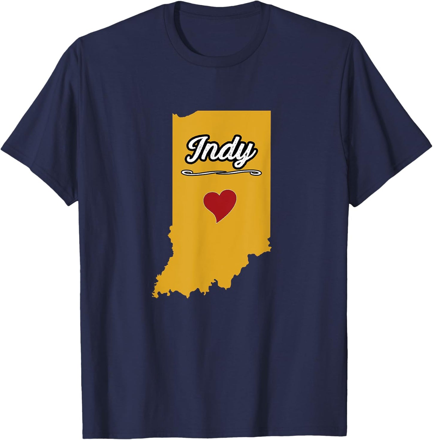 INDY - Indianapolis Indiana | Hoosier Novelty Merch Gift T-Shirt - T-Shirt | Navy