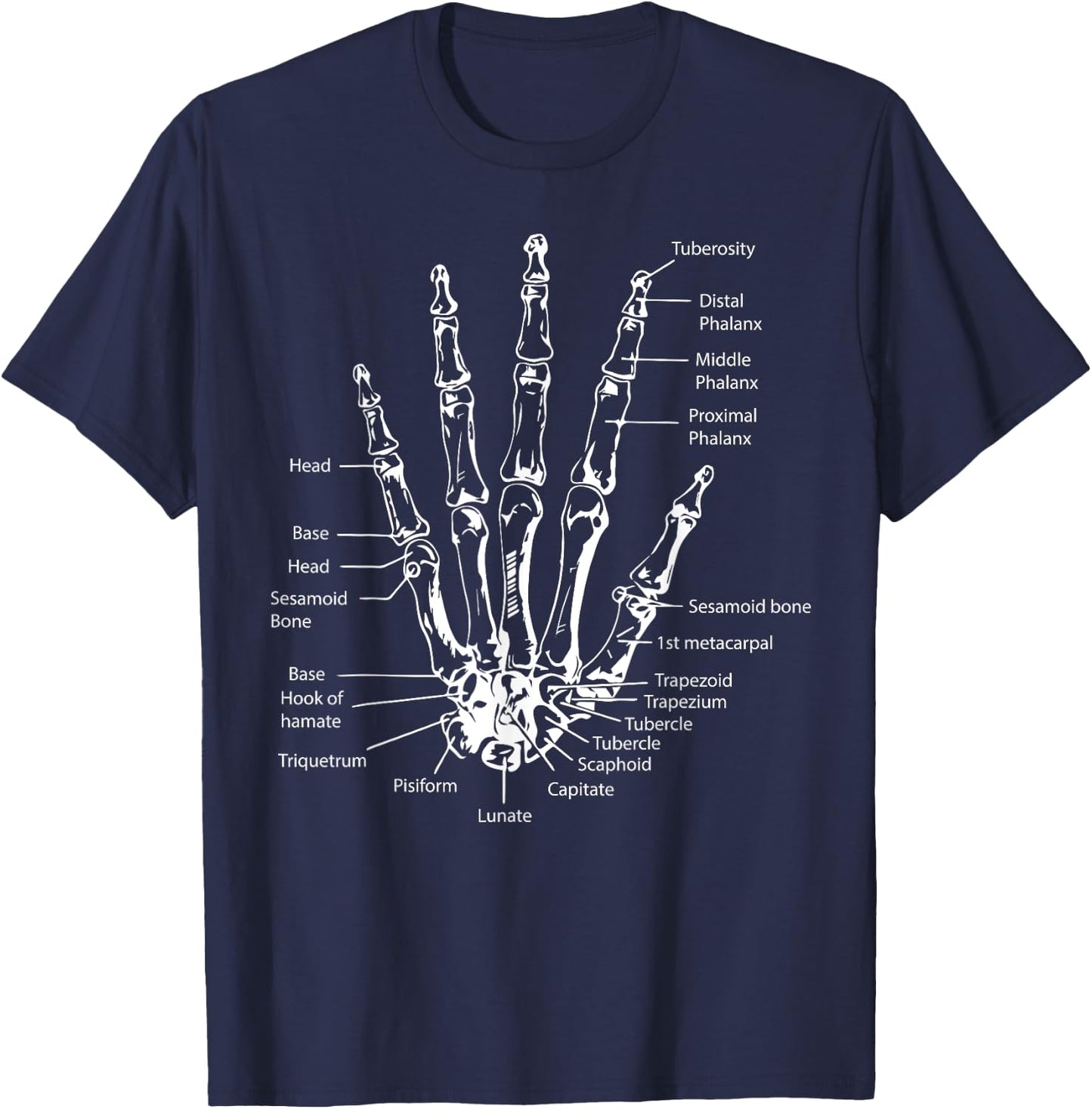 Human Hand Anatomy Shirt Christmas Gift Physician T-Shirt - T-Shirt | Navy