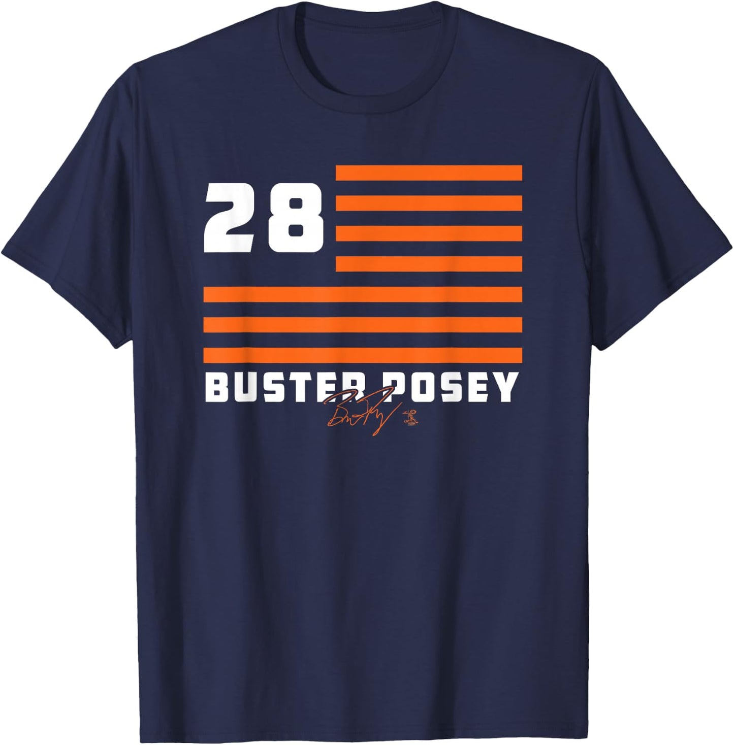 Buster Posey Flag Stripes - Apparel T-Shirt - T-Shirt | Navy