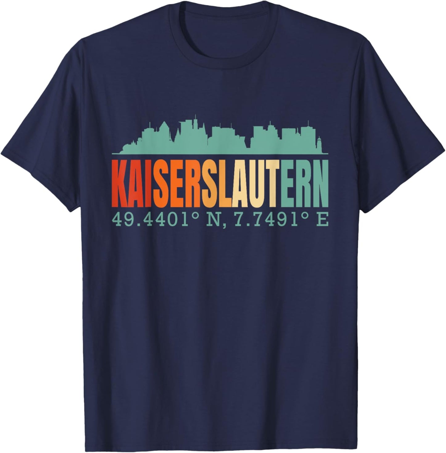 Kaiserslautern Skyline T-Shirt - T-Shirt | Navy