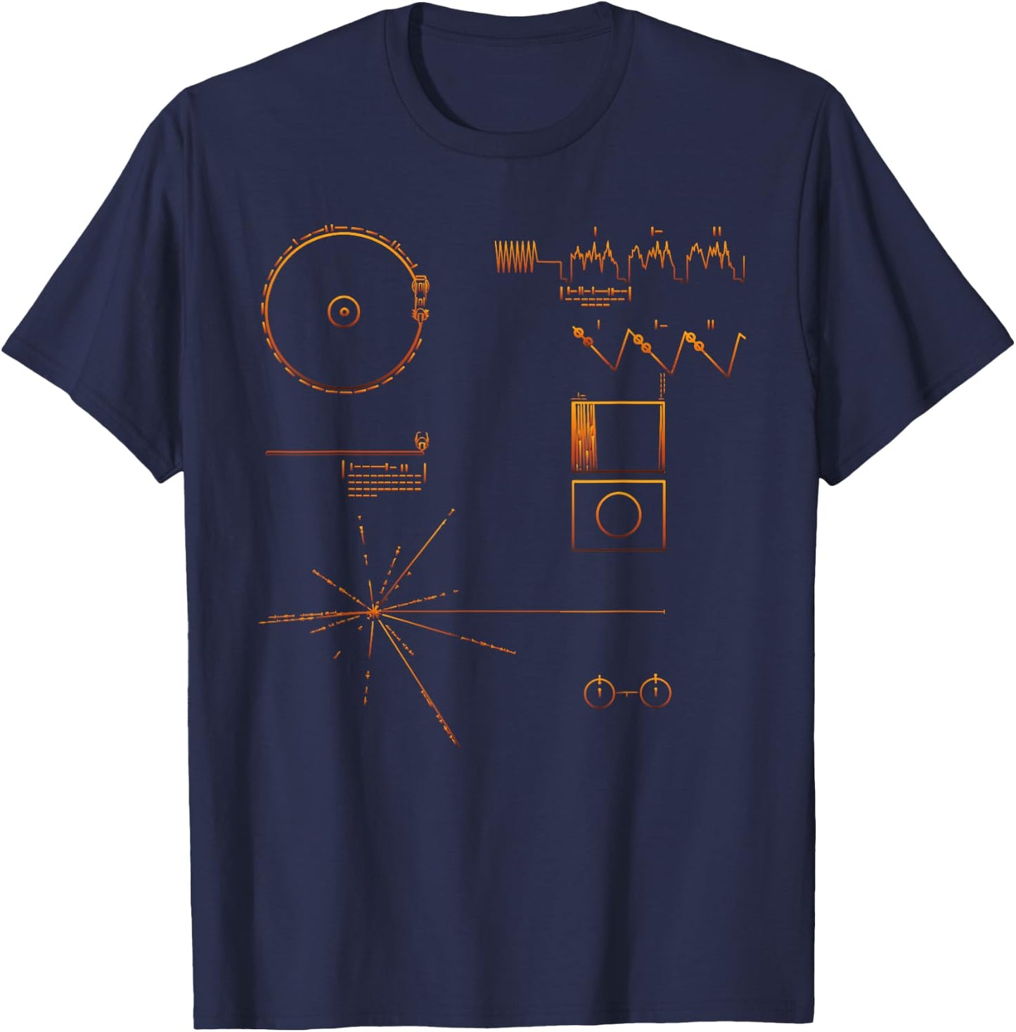 Voyager Golden Record T-Shirt - T-Shirt | Navy