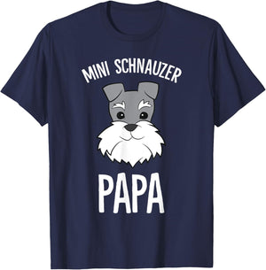 Miniature Schnauzer Dad Funny Mini Schnauzer Papa T-Shirt - T-Shirt | Navy