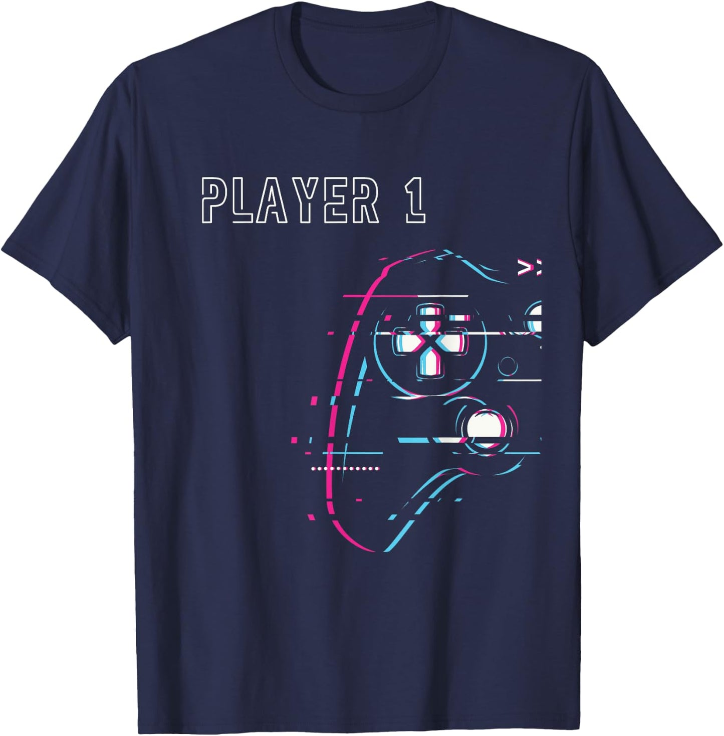 Gamer Couple - Player 1 Player 2 - Gamer Team T-Shirt - T-Shirt | Navy