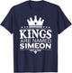 Kings Are Named SIMEON Funny Personalized Name Joke Men Gift T-Shirt - T-Shirt | Navy
