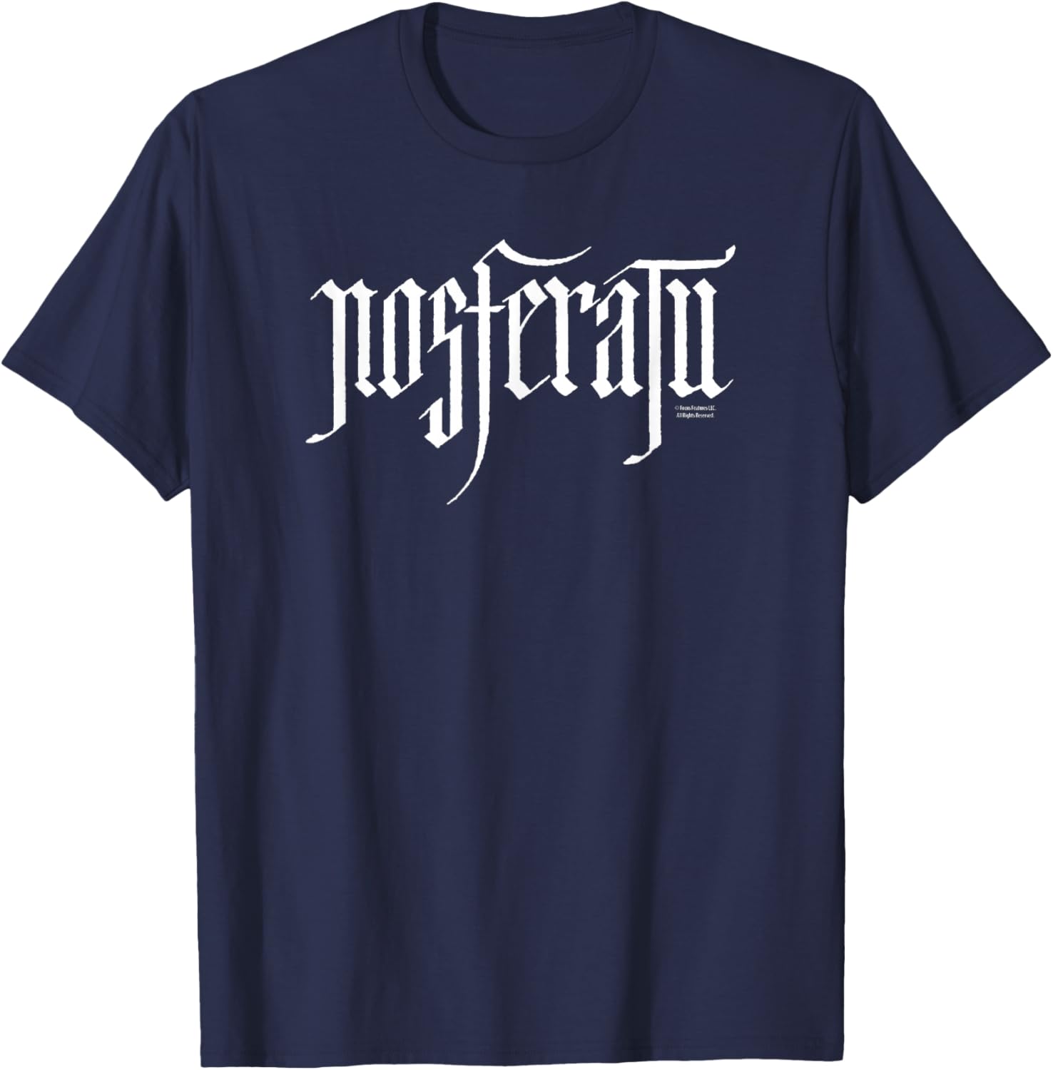 Nosferatu Logo White , Black, S T-Shirt - T-Shirt | Navy