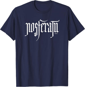 Nosferatu Logo White , Black, S T-Shirt - T-Shirt | Navy